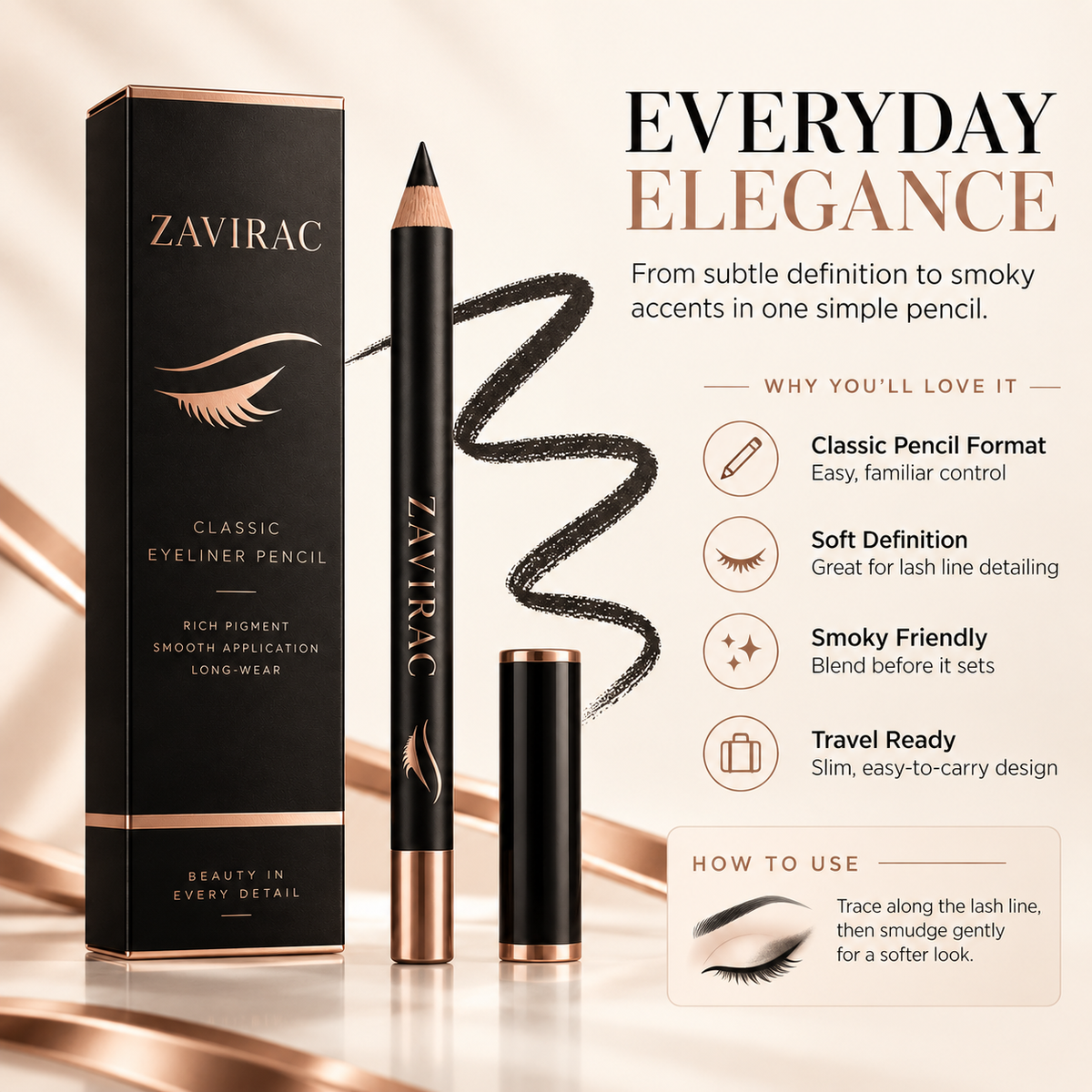 ZAVIRAC Classic Eyeliner Pencil