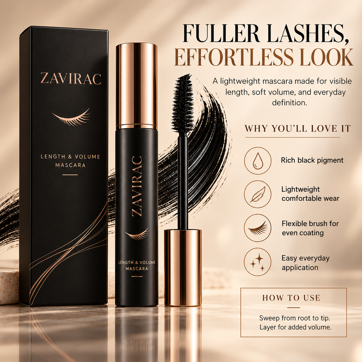 ZAVIRAC Length & Volume Mascara