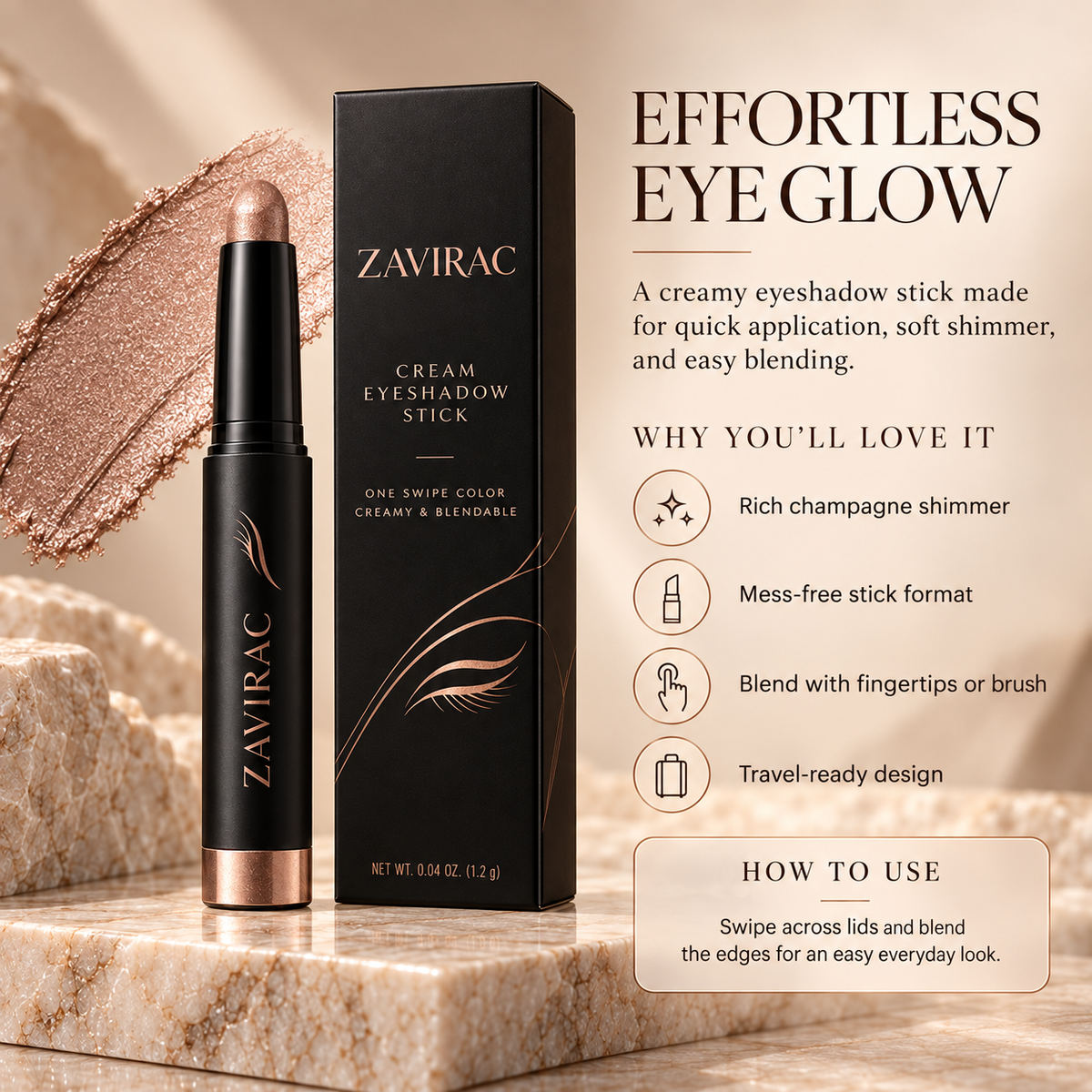 ZAVIRAC Cream Eyeshadow Stick