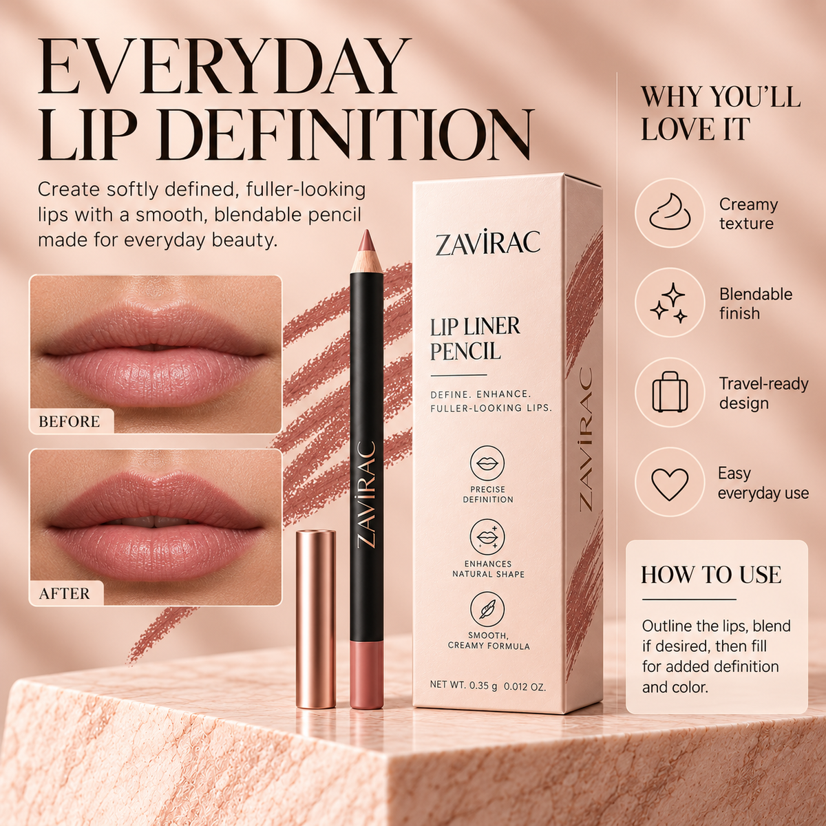 ZAVIRAC Lip Liner Pencil