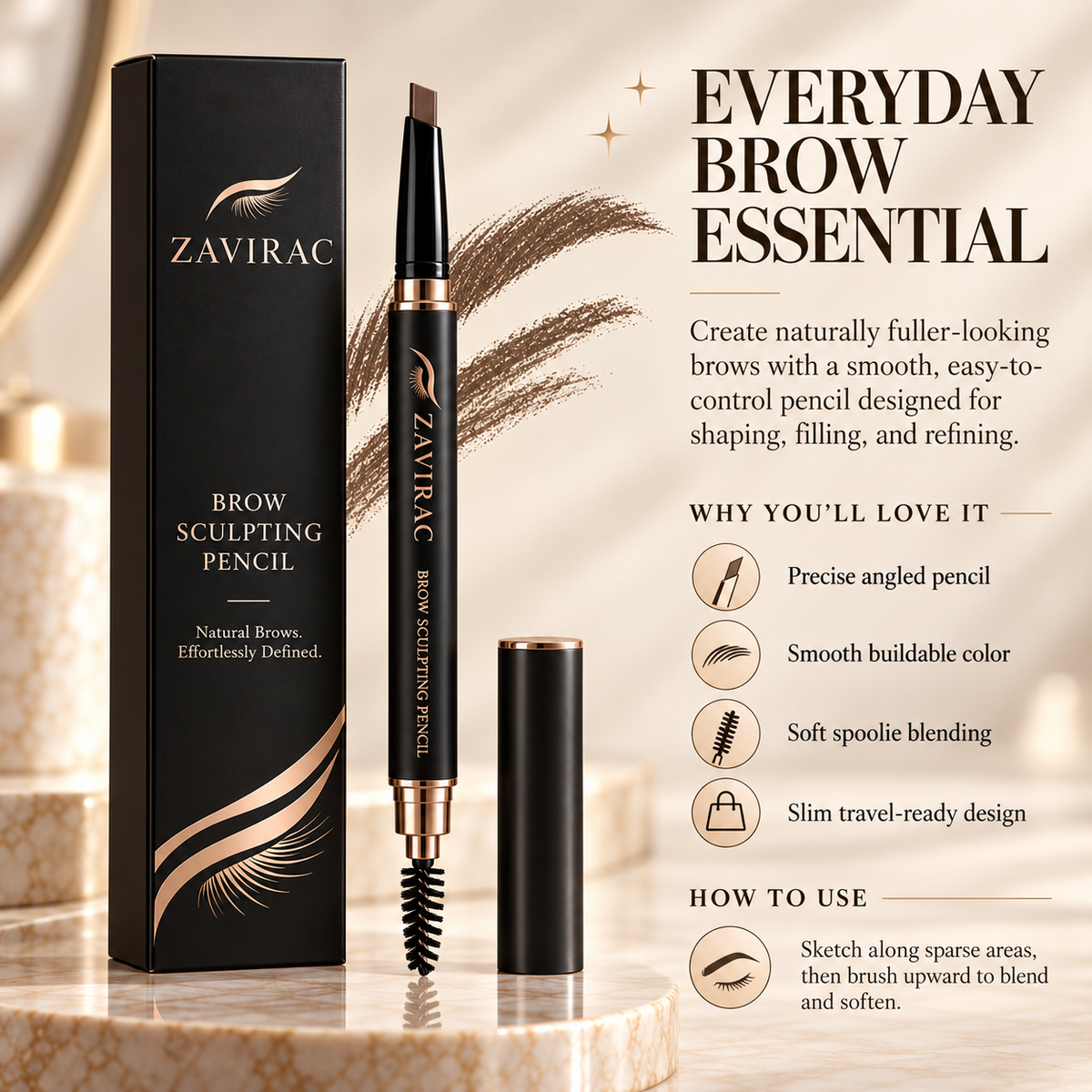 ZAVIRAC Brow Sculpting Pencil